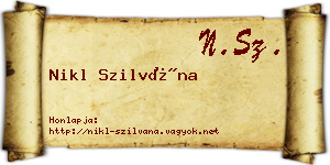 Nikl Szilvána névjegykártya